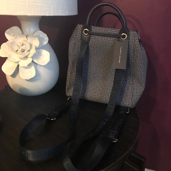 Tommy Hilfiger Navy Backpack Purse NWT - Picture 2 of 7